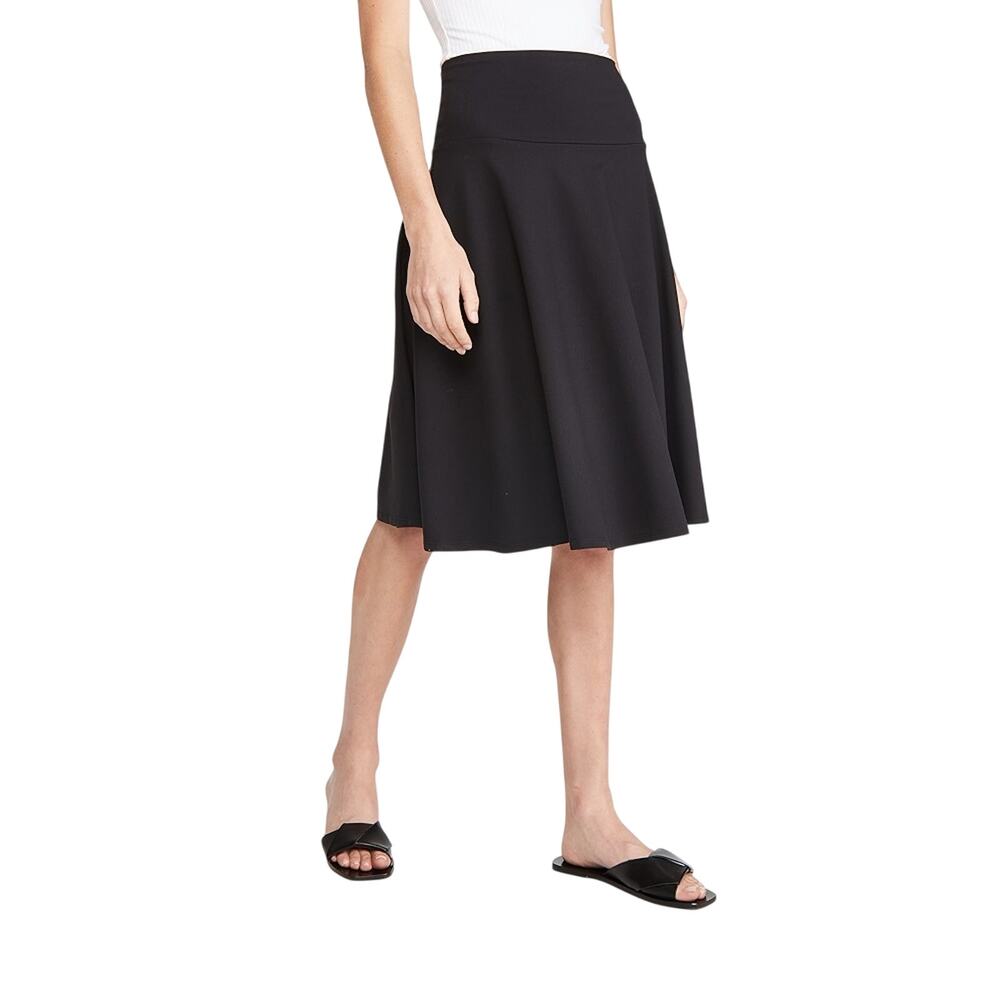 Susana Monaco Black Nylon High Waisted Tea Skirt Size XL